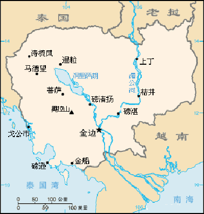 柬埔寨地圖